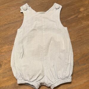 Striped Blue and White Kids Romper